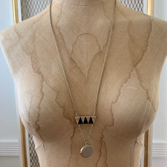 J. Crew Chain Locket Necklace Gold